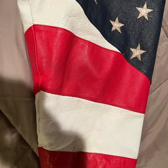 Vintage American flag leather - Picture 8 of 10